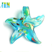 pendentifs en verre étoiles de mer lampwork millefiori pendentif cinq étoiles en verre